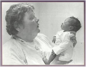 Dr. Kathryn Barnard with an infant, circa 1960s