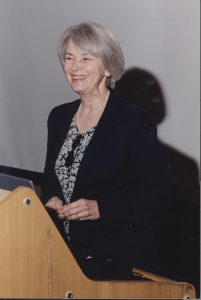 Nancy Woods receives an award