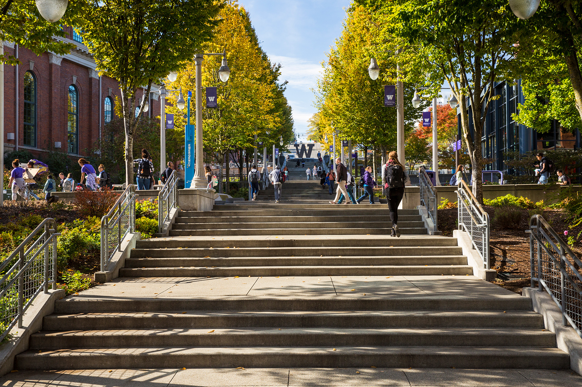 steps of UW Tacoma campus