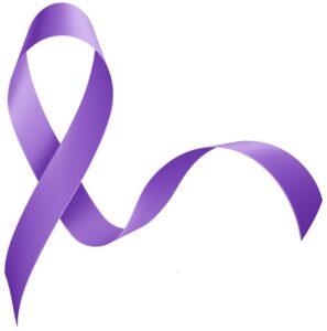 Domestic Violence Month Purple Ribbon