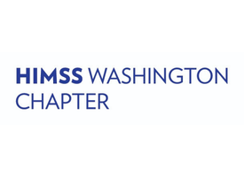 HIMSS Washington Chapter logo with the text ‘HIMSS Washington Chapter’ in blue.